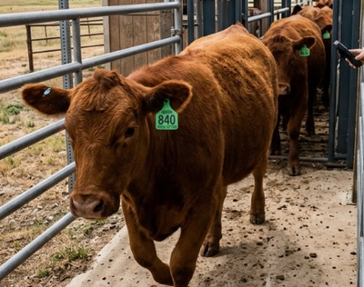 Panel reader integrated with scales and sorting gates for cattle RFID tracking and labor reduction Panel reader integrated with scales and sorting gates for cattle RFID tracking and labor reduction